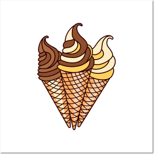 Ice cream cones Posters and Art